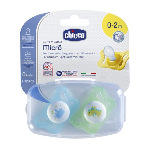 Chupete recien nacido physio micro boy 2 un (0-2 meses)