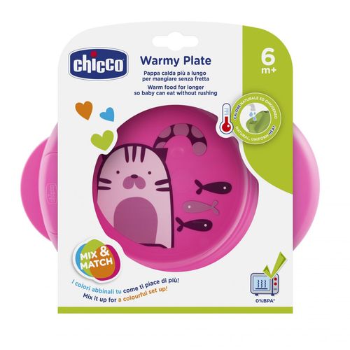 Plato termico rosa (6 meses +)