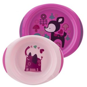 Set de platos rosa (12 meses +)