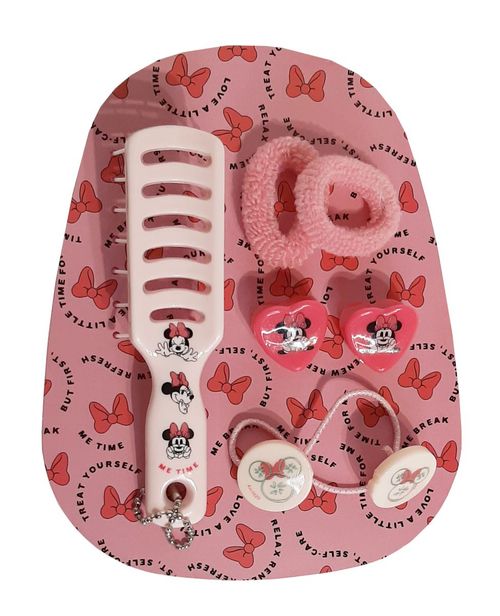 Set de accesorios de pelo (mochila + peine + colitas + hebilla)