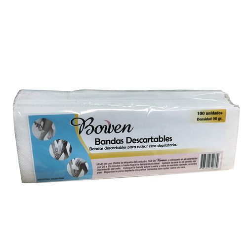 Bandas descartables para retirar cera (100 unidades)