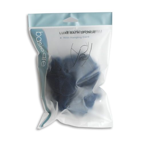 Pompon de baño de lujo con cordon (azul)