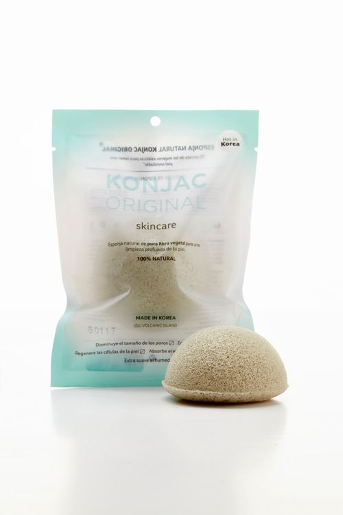 Esponja facial con arcilla verde francesa