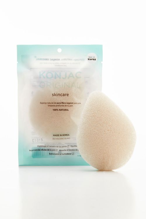 Esponja facial gota 100% blanca
