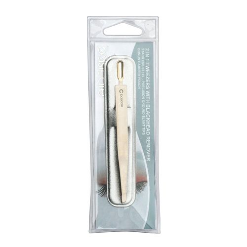 Pinza de depilar con removedor de puntos negros