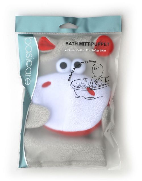 Manopla de baño para niños (hipopotamo)