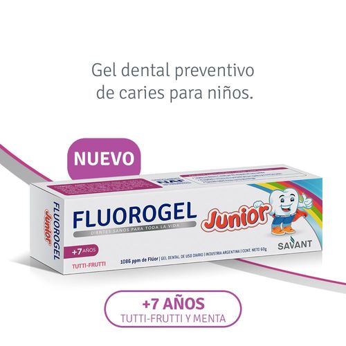 Gel dental con fluor junior tutti frutti 60 gr (pack 2 unidades)
