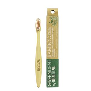 Green dent cepillo bamboo p/niños