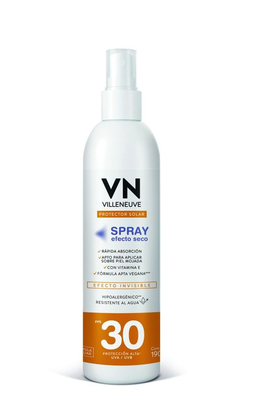 Protector solar spray efecto seco fps 30 190 ml