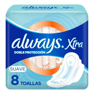 Toallas femeninas xtra doble protección suave toallas femeninas (8 Unidade