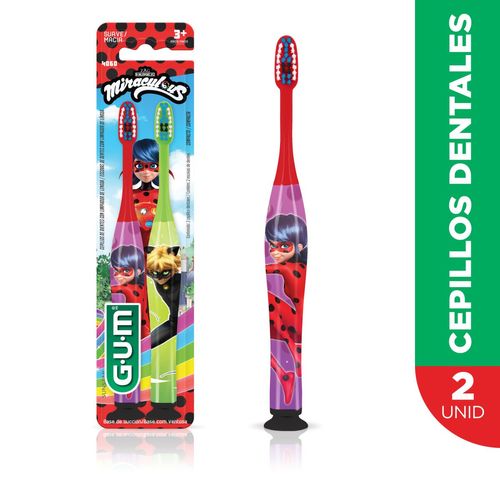 Cepillo dental miraculous ladybug suave (2 unidades)