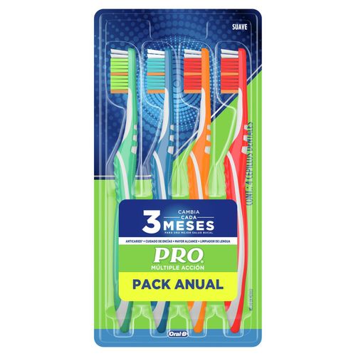 Cepillo dental multiple accion 40 suave  4 Unidades