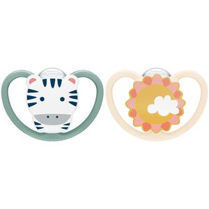 Chupete space T3 cebra/sol (2 unidades)