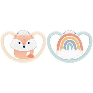 Chupete space T1 zorro/arcoiris (2 unidades)