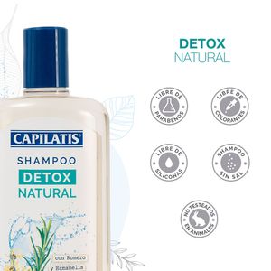 Shampoo detox natural línea botánica 420 ml