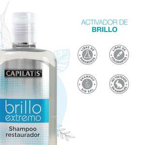 Shampoo restaurador línea brillo extremo 420 ml