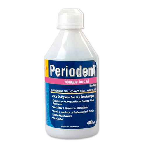 Enjuague bucal menta suave periodent 480 ml