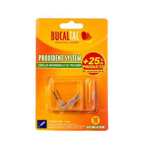 Cepillo interdental cilíndrico fino 2.5 mm (10 unidades)