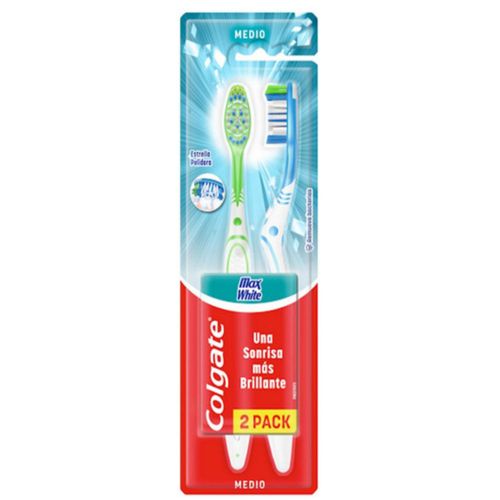 Cepillo de dientes max white medio (2 unidades)