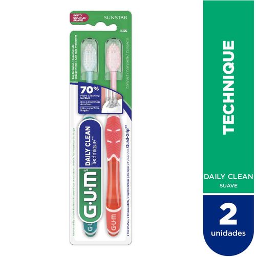 Cepillo dental technique complete 1590 suave 2x1
