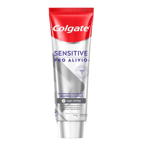 Pasta dental sensitive pro-alivio real white 50g