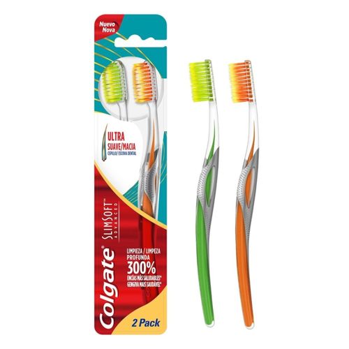 Cepillo de dientes slim soft advanced 2 unidades