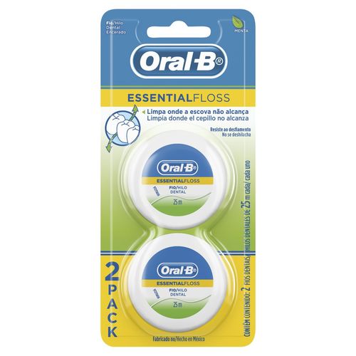 Hilos dentales essential floss 25mts (2 unidades)