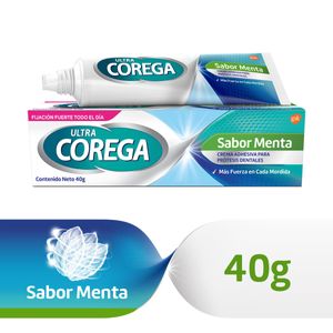 Adhesivo para prótesis dentales crema ultra menta 40 gr