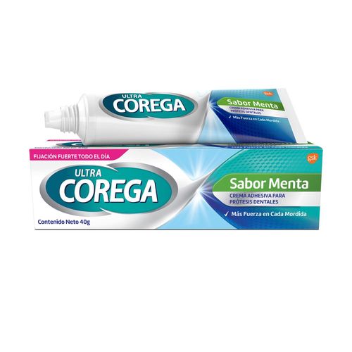 Adhesivo para prótesis dentales crema ultra menta 40 gr