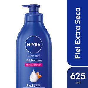 Crema corporal hidratante milk nutritiva 5 en 1 piel extra seca 625 ml