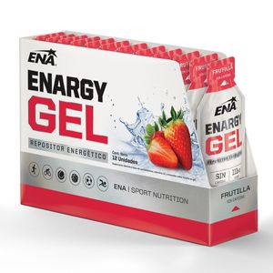 Suplemento deportivo enargy gel sabor frutilla (12 sobres)