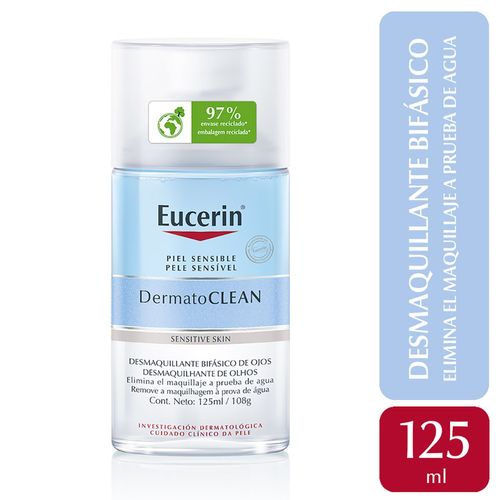 Desmaquillante bifásico de ojos dermatoclean con ácido hialurónico