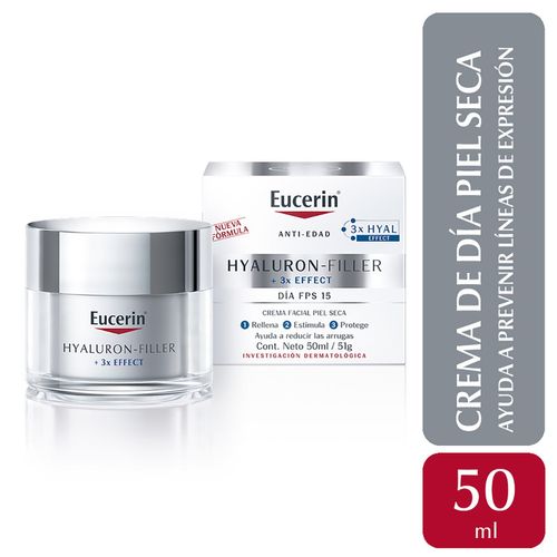 Crema antiarrugas de día hyaluron-filler + 3x effect piel seca fps 15