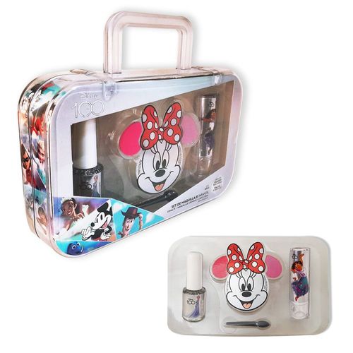 Set de maquillaje 100 en valija (Maquillaje + Esmalte + Labial)