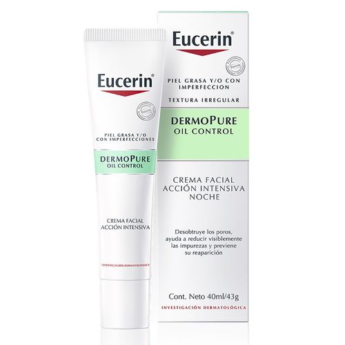Crema facial de acción intensiva noche dermopure oil control