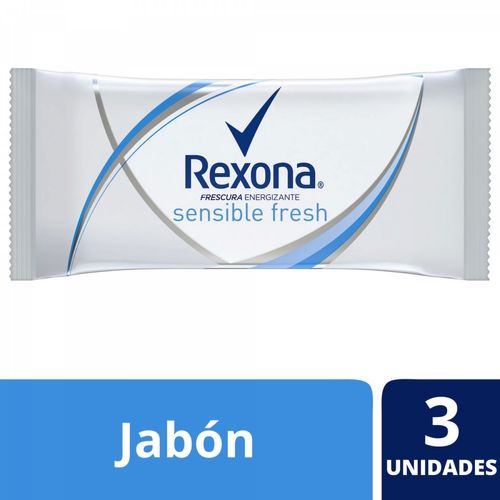 Jabón en barra sensible fresh 125 gr (3 unidades)