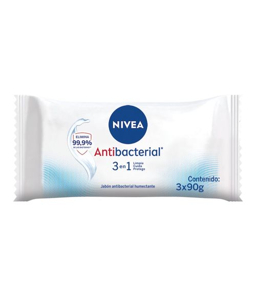Jabón humectante antibacterial 3 en 1 90 gr (3 unidades)