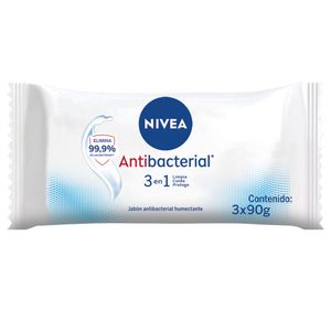 Jabón humectante antibacterial 3 en 1 90 gr (3 unidades)