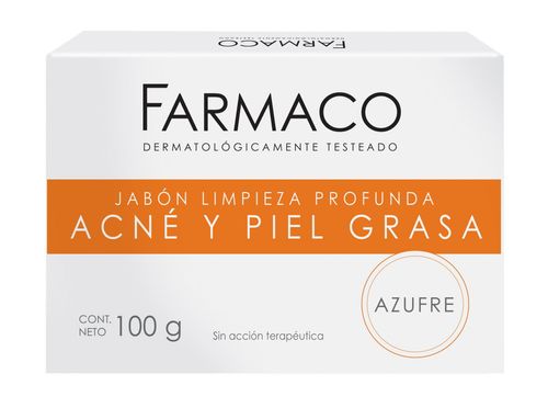 Jabón de azufre para acne y piel grasa 100 gr