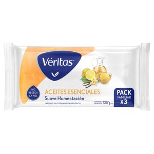 Jabón glicerina aceites esenciales 3 unidades por 120 grs