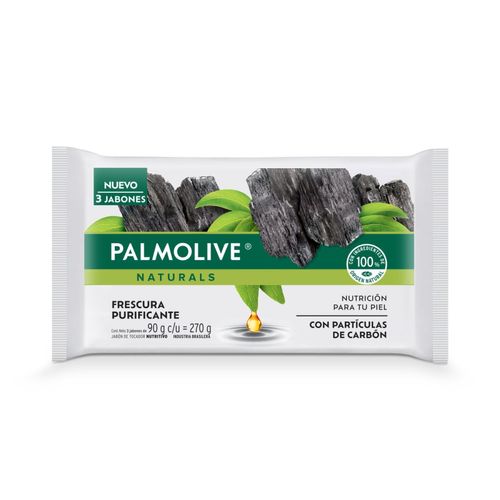 Jabón naturals charcoal 3x90g
