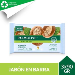 Jabón en barra naturals hidrJabón de tocador naturals karite y vit e 3x90ga