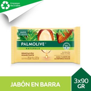 Jabón de tocador naturals alga y almendra dulce 3x90g
