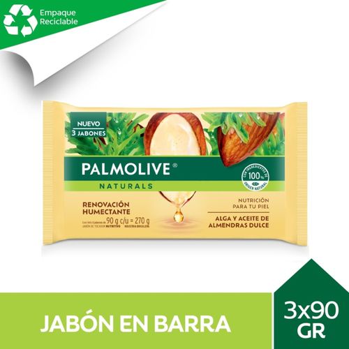 Jabón de tocador naturals alga y almendra dulce 3x90g