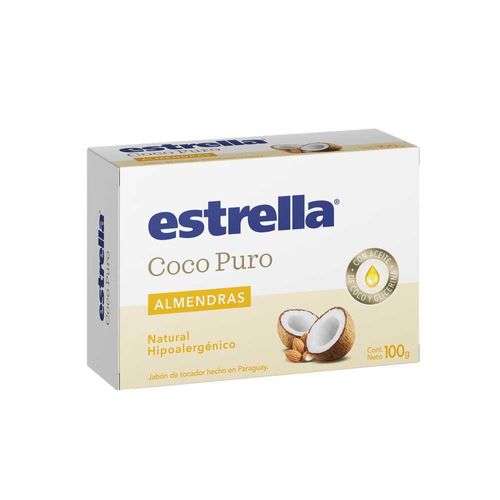 Jabón en barra coco puro almendras 100 gr