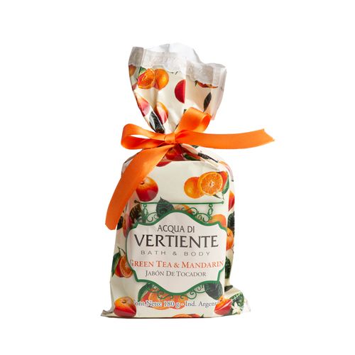 Jabón green tea mandarin con bolsa 180 gr
