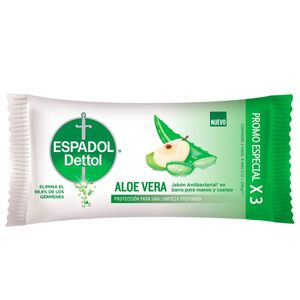 Jabón aloe vera 80 gr (3 unidades)