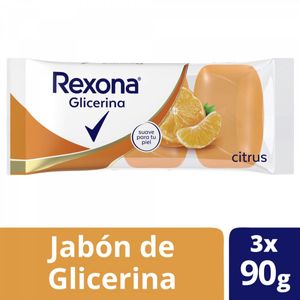 Jabón en barra glicerina citrus 90 gr (3 unidades)