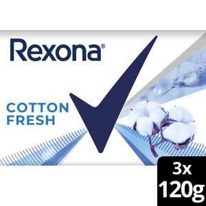 Jabón en barra cotton fresh 120 gr (3 unidades)
