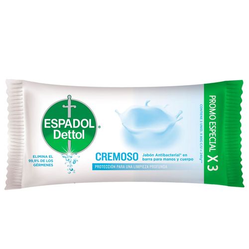 Jabón cremoso 80 gr (3 unidades)